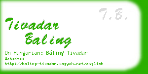 tivadar baling business card
